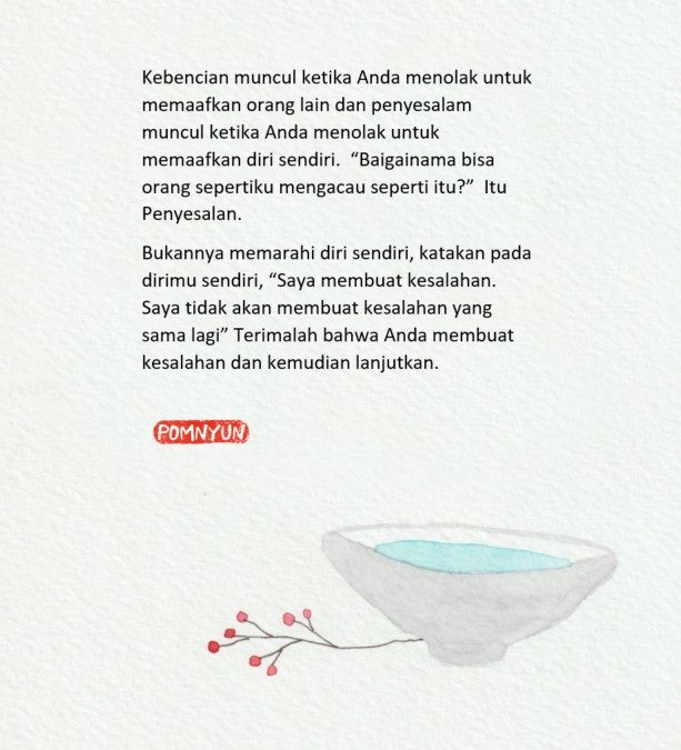 Penyesalam bukanlah refleksi