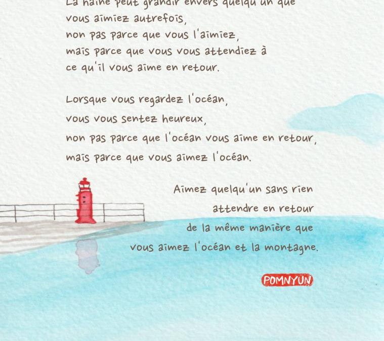 №2-Aimez quelqu’un sans rien attendre en retour