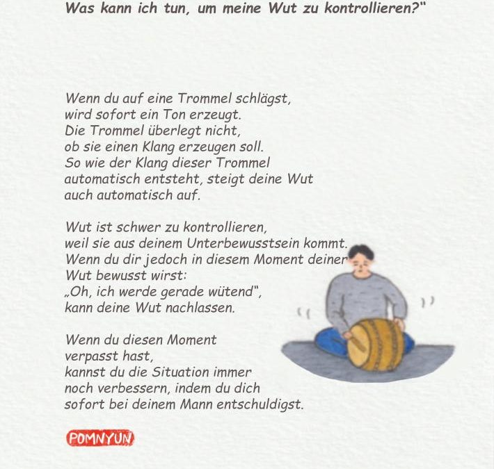 Es ist gut, wenn man sofort erkennt, wann man wütend ist.