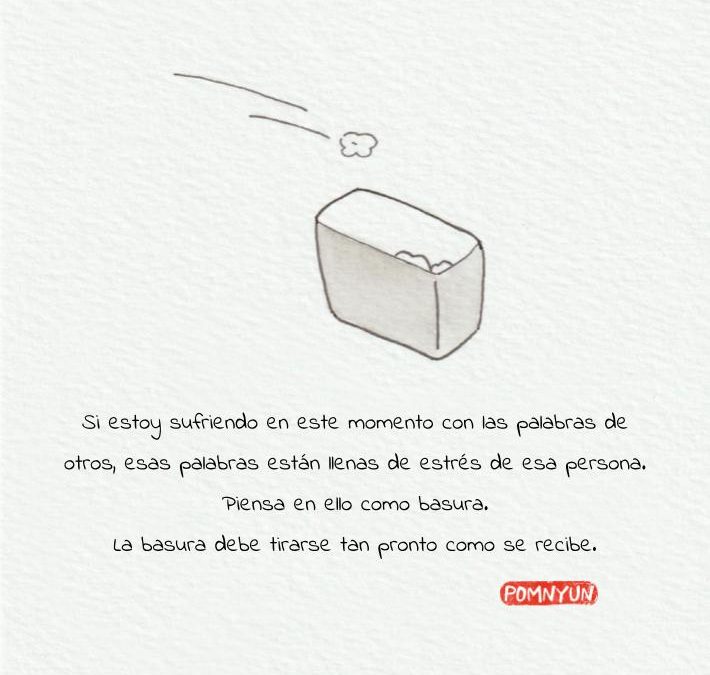 Si estoy sufriendo en este momento con las palabras de otros,