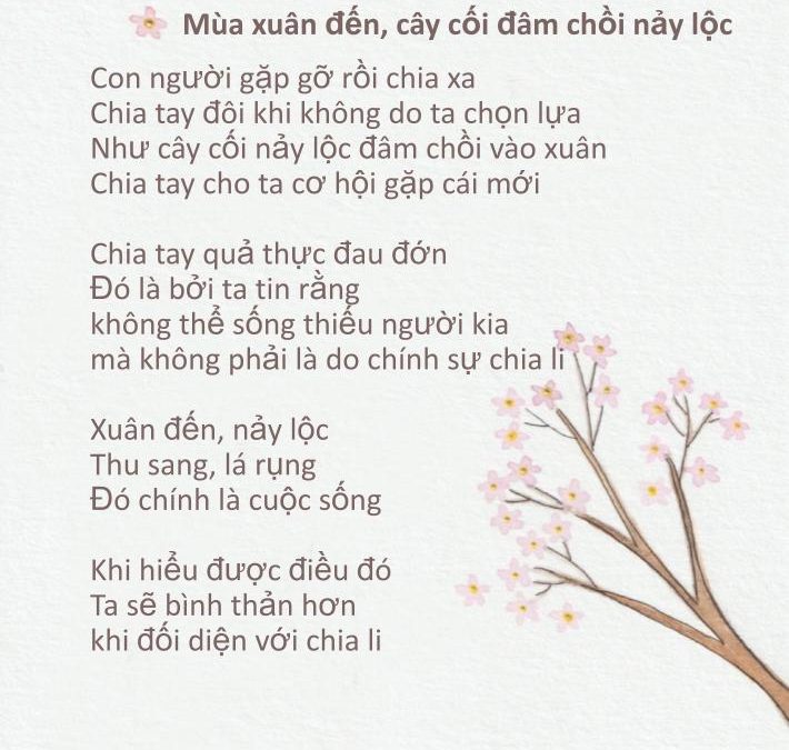 Mùa xuân đến, cây cối dâm chồi nảy lộc