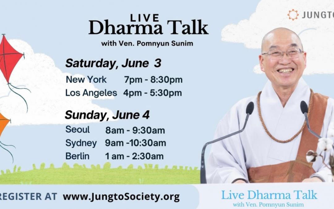 Live Dharma Talk on June 3, 2023
