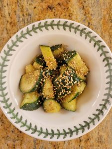 #2023missionimpossible I made cucumber salad and vegetable pancakes. I am making it with small portions, so it is not wasteful. In addition, I am going to the market after I consumed food which I already had. 