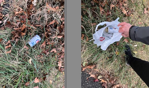 Initiating a neighborhood clean-up, I begin gathering any litter I come across, even though my community generally exhibits conscientious behavior when it comes to disposing of waste properly.