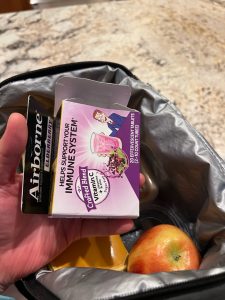 I took back my recyclables home because there is no recycling at home.  