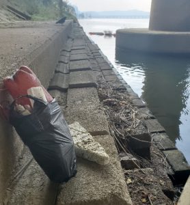 Today I removed 3 small bags of trash from in and around the Han river in Seoul. The trash would have probably ended up in the waterway and into the ocean. This felt particularly special to me because of the importance of the Han river to the Korean people. There was quite a bit of trash even as I left, but I felt accomplished and proud having done this small action. 