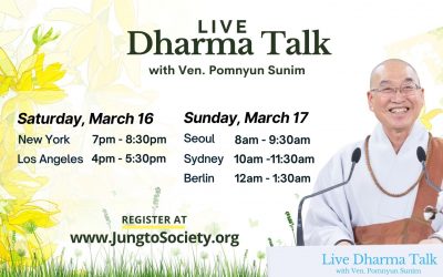 Live Dharma Talk with Ven. Pomnyun Sunim