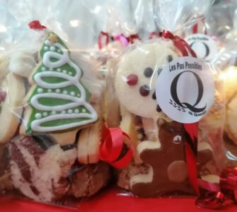 Hier au marché de Noël, j’ai eu la joie de faire la connaissance du jeune Quentin, venu avec son fauteuil roulant sur le stand de sa maman. Nous avons échangé un bon moment et j’ai promis de suivre ses progrès sur son difficile parcours d’apprentissage de la marche. J’ai été frappée de rencontrer ce jeune homme souriant et ouvert malgré son lourd handicap. Cela m’a fait chaud au cœur de lui témoigner mon admiration pour ses incroyables efforts, sa détermination, et sa belle joie de vivre. Ses parents et grands parents se sont activés tout le week end pour vendre des pâtisseries maison faites pour l’occasion, dans le froid à l’abri d’un petit barnum. Afin de financer le futur séjour de Quentin dans un centre spécialisé en Espagne. J’ai eu grand plaisir à leur apporter à nouveau tout mon soutien à tous, et à leur souhaiter toute la réussite que méritent leurs merveilleux efforts. Quentin, sa famille et moi étions très touchés de notre partage. Je suis extrêmement heureuse d’avoir fait leur connaissance. La solidarité est un si joli trésor. 